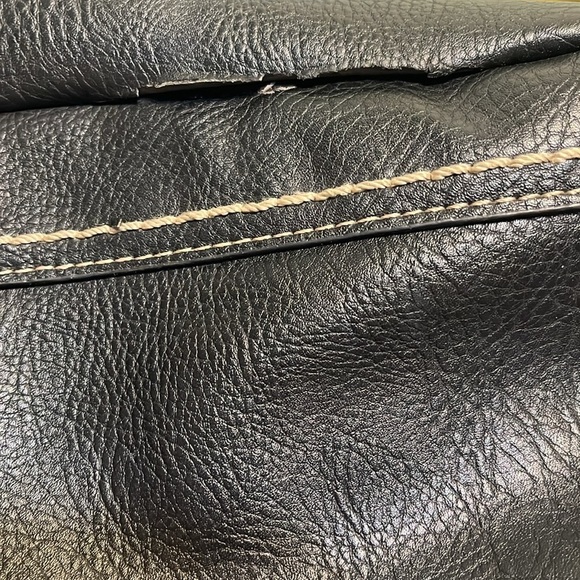 B.O.C Black Leather Double Handles Large Bag BLEMISH - Picture 10 of 10